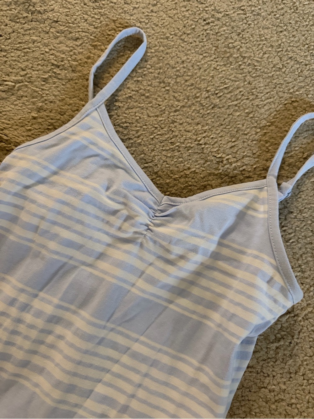 Light Blue Striped Wide-Leg Lounge Set - Picture 3 of 3